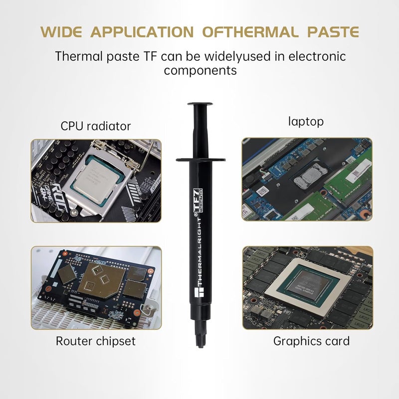 ITleads TF7 CPU Thermal Paste- 2Gram-Thermal Paste Thermal Conductivity 12.8W/m.k Heatsink Grease, High Durability for All heatsinks CPU Coolers | 1-Pack - Image 3